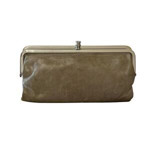 Limited Edition! HOBO Lauren 10th Anniversary Stone Gray Leather Wallet Clutch